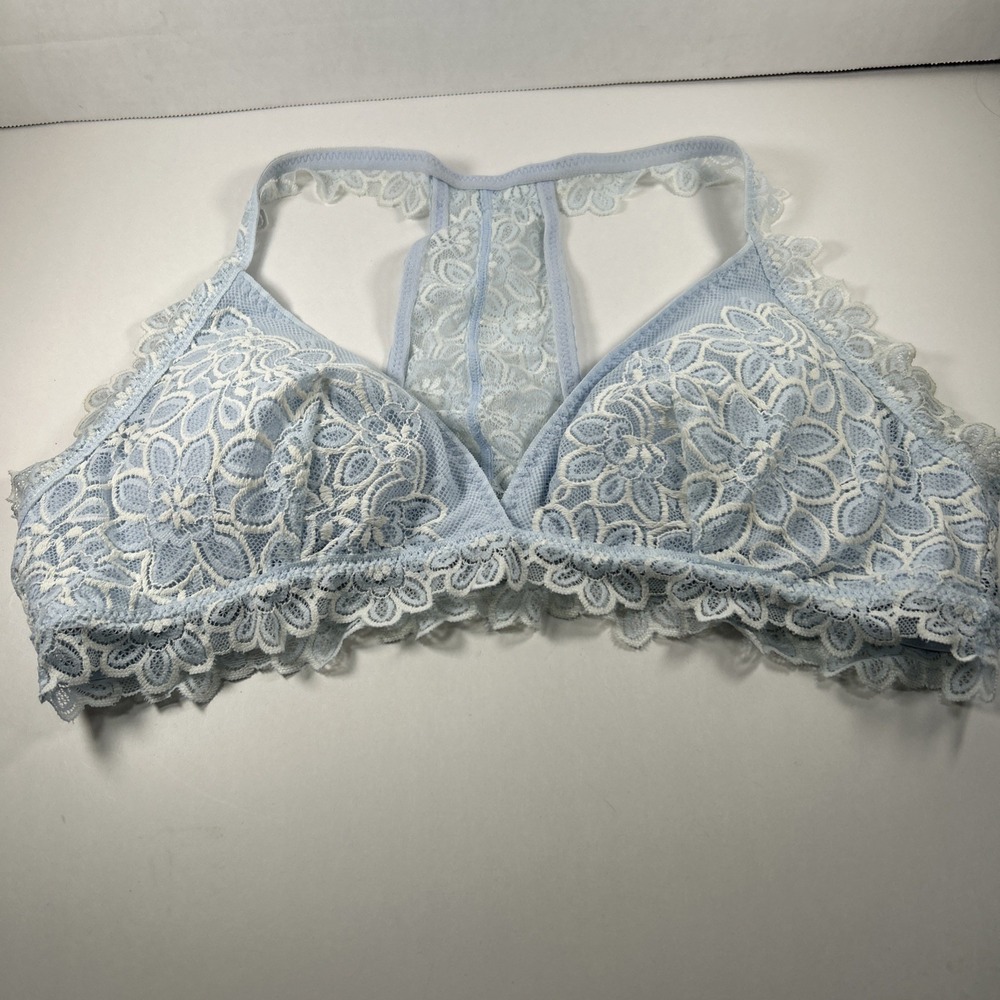 Lot 3 Aeries Bras Large Floral Lace Blue Black